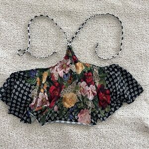 [Farm Rio] Floral Halter Neck Bikini Top